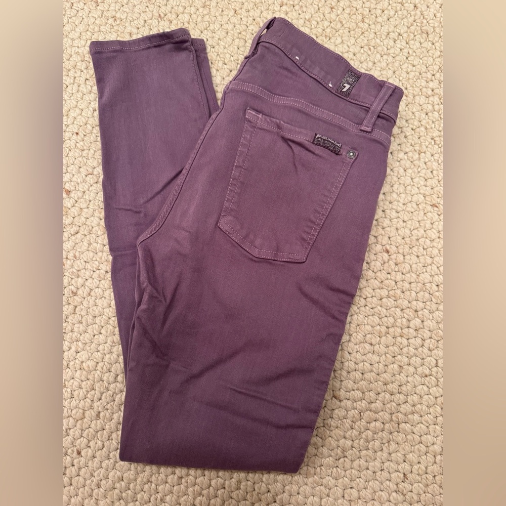 7 for all Mankind Purple Skinny Jeans